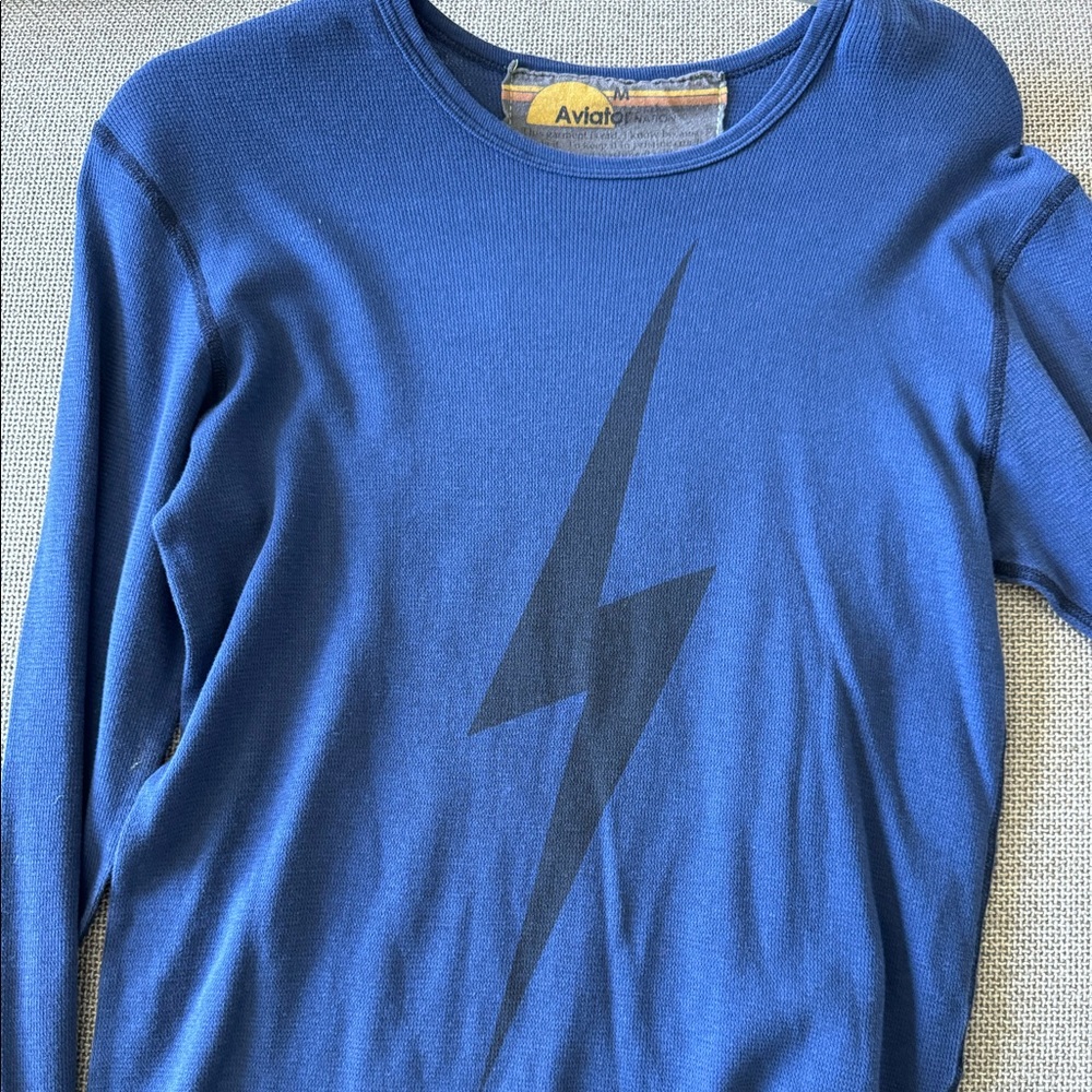 Aviator nation blue thermal size medium